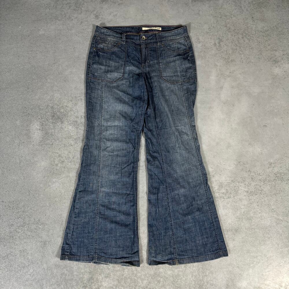 DKNY Jeans Flare Jeans Medium Wash - Size: 14